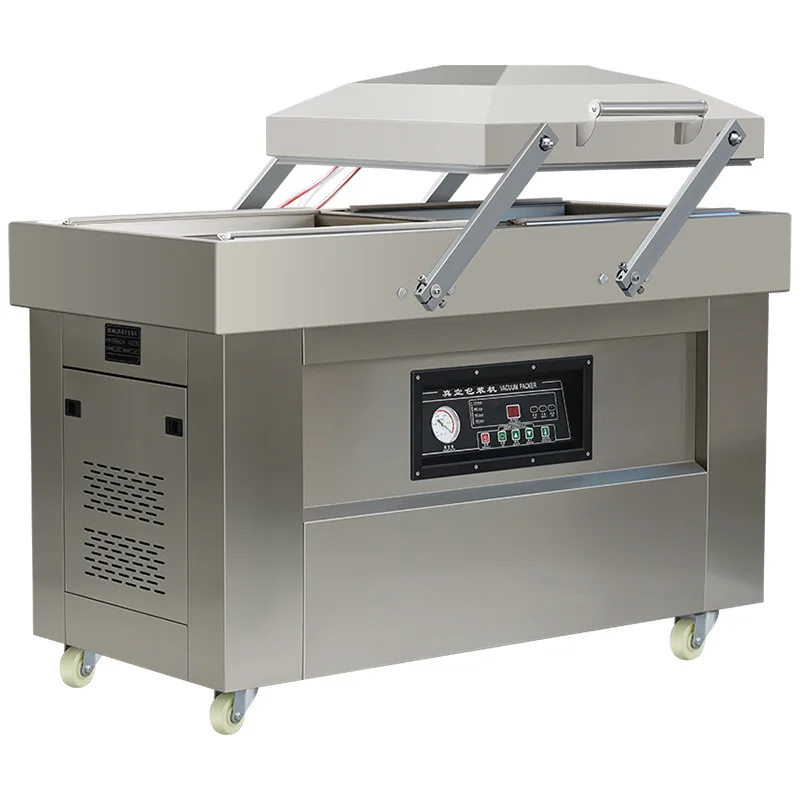 

. Double chamber vacuum machine food packaging machine wet and dry commercial automatic vacuum sealing packaging and sealing