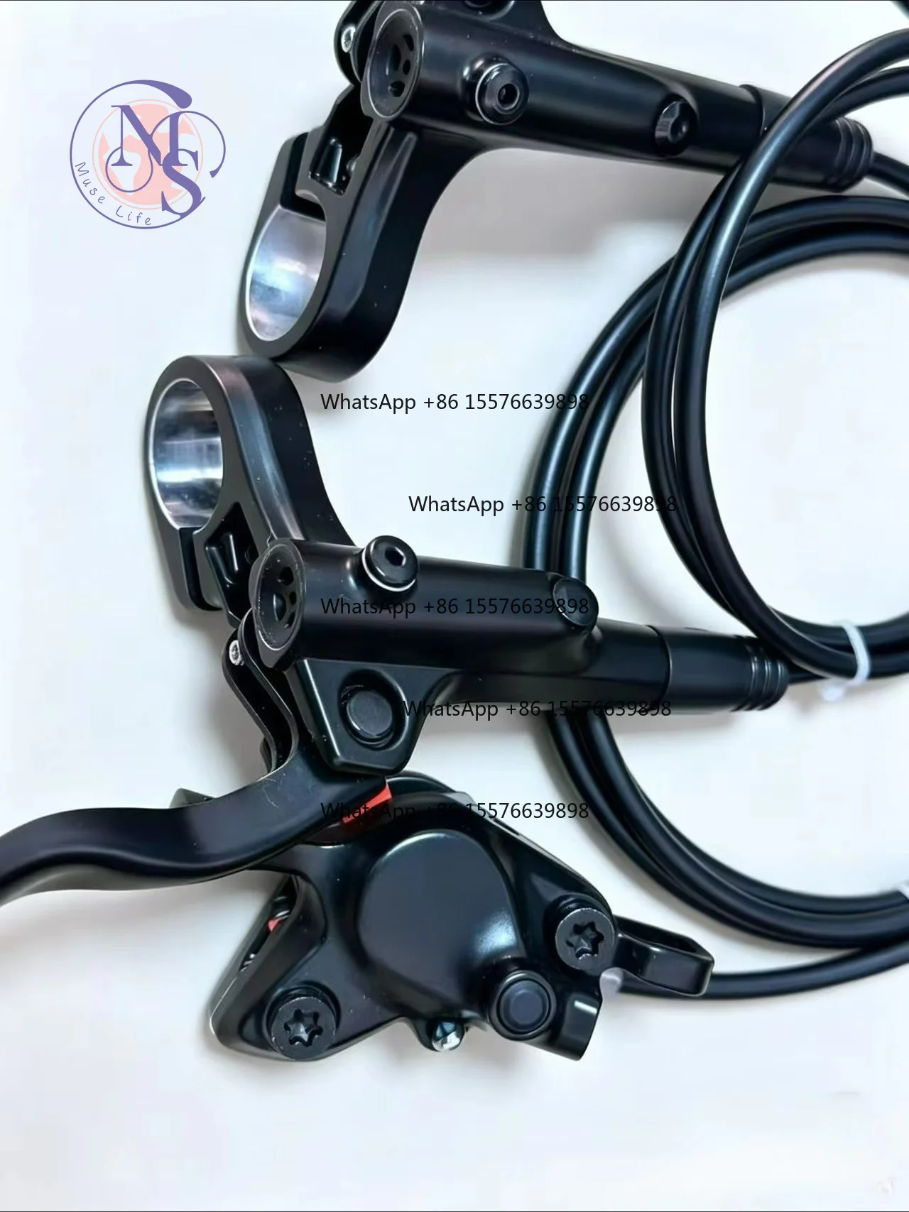 ZOCI-FOR Single Side 2-Piston Hydraulic Disc Brake Set, Brake Lever & Caliper, Mountain Bike Replacement Brake Parts