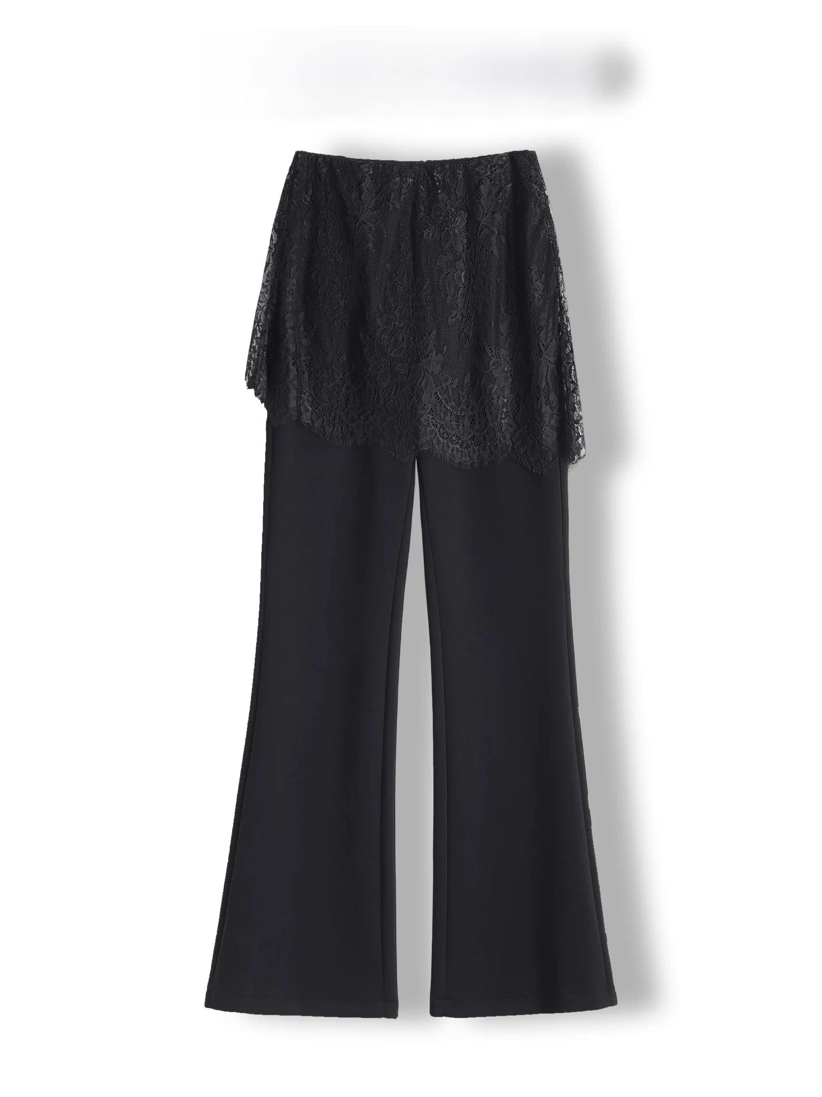 

High Waist Lace Trim Casual Pants Women's plus Size Black Long Pants Spicy Style Ladies Fashion Spring Collection China Made