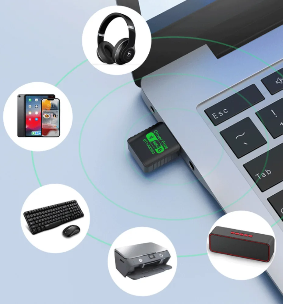 900Mbps USB WiFi Bluetooth 5.4 Adapter 2in1 Dongle Dual Band 2.4G 5GHz WiFi 5 Network Wireless Wlan Receiver DRIVER FREE