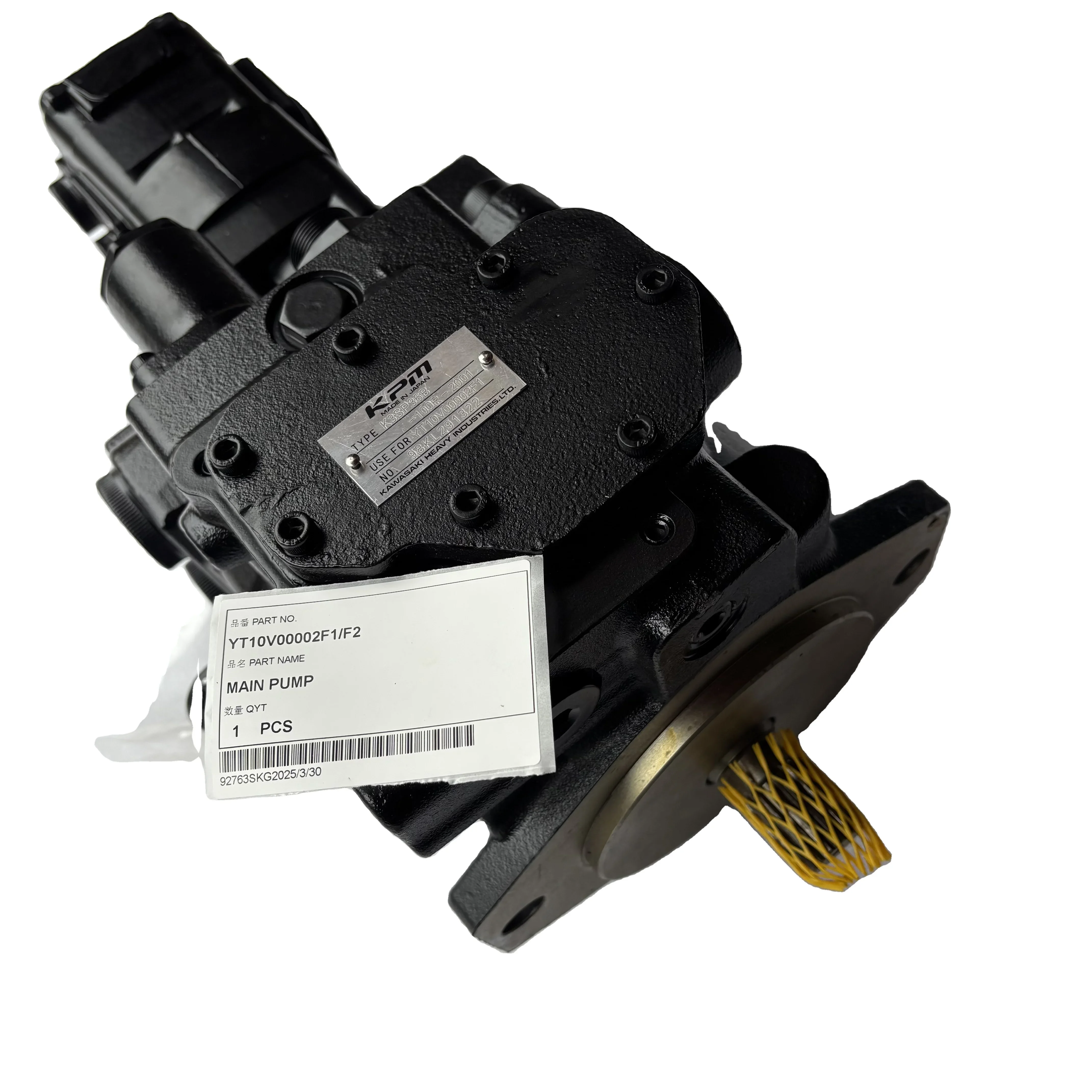 스파클링 머시너리 SK80CS-1E 80MSR-1E YT10V00002F1 YT10V00002F2 YT10V00003F2 YT10V00005F1 K3SP36B 유압 펌프 어셈블리 53.6KG