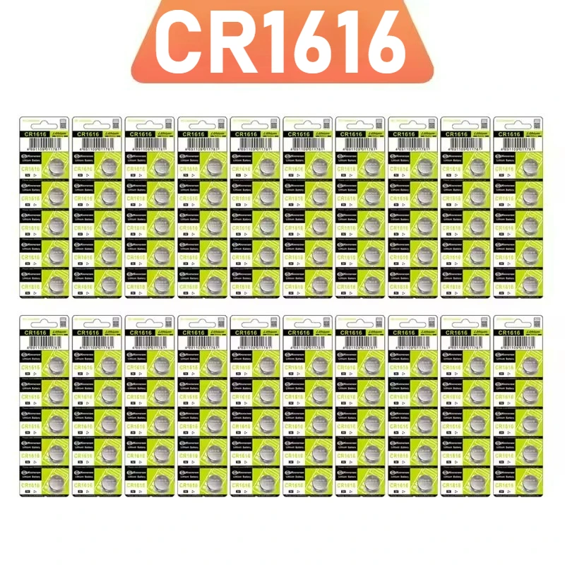 

CR1616 3V Lithium Coin Cell Battery (2-100Pcs) for Car Key Fob,Watch,Glucose Monitor, Remote Control - Long-Lasting & Leak-Proof
