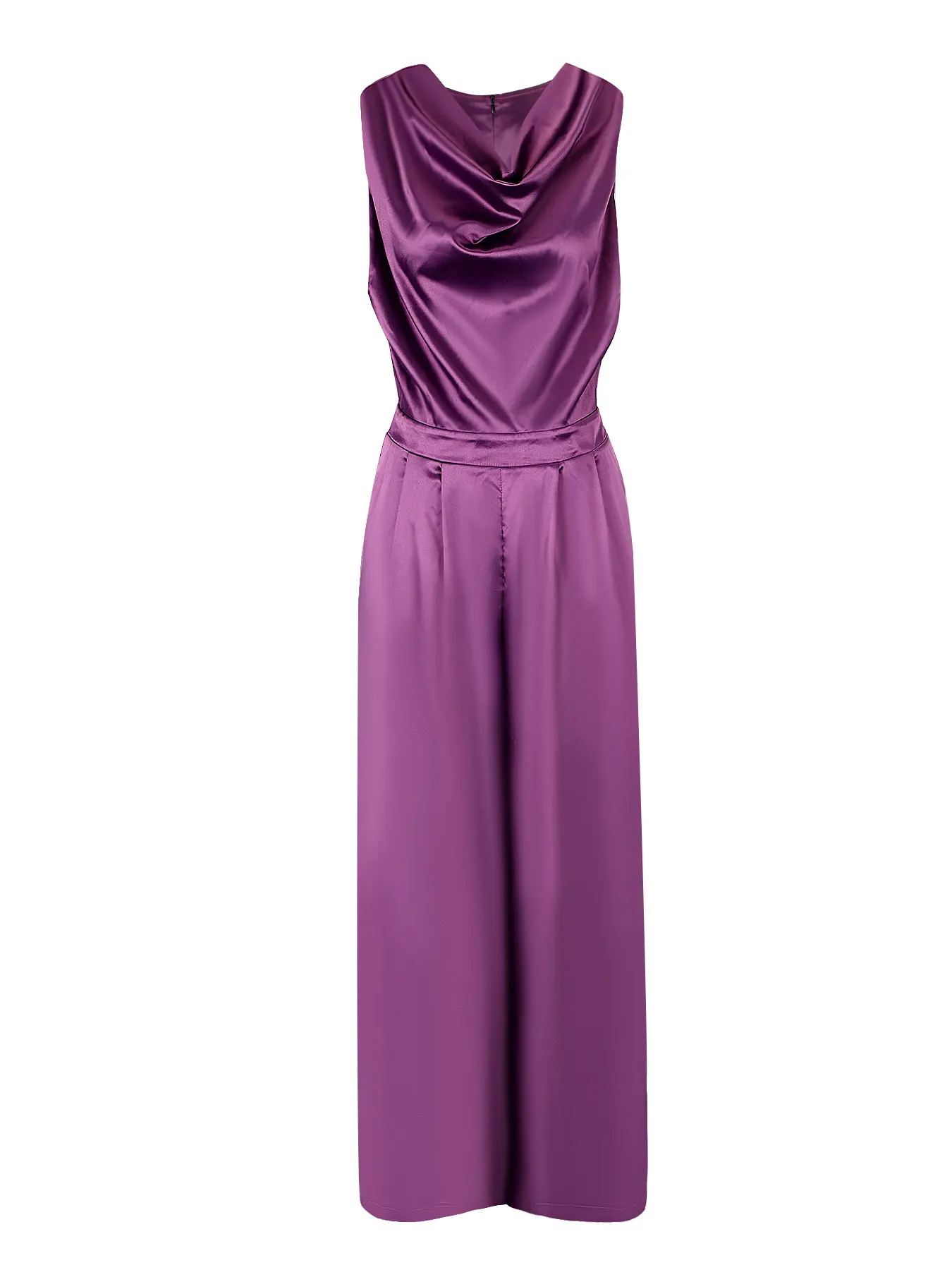 Aodebiao sem mangas macacões feminino verão moda zíperes dobras com decote em v macacão feminino elegante casual simples novos macacões soltos