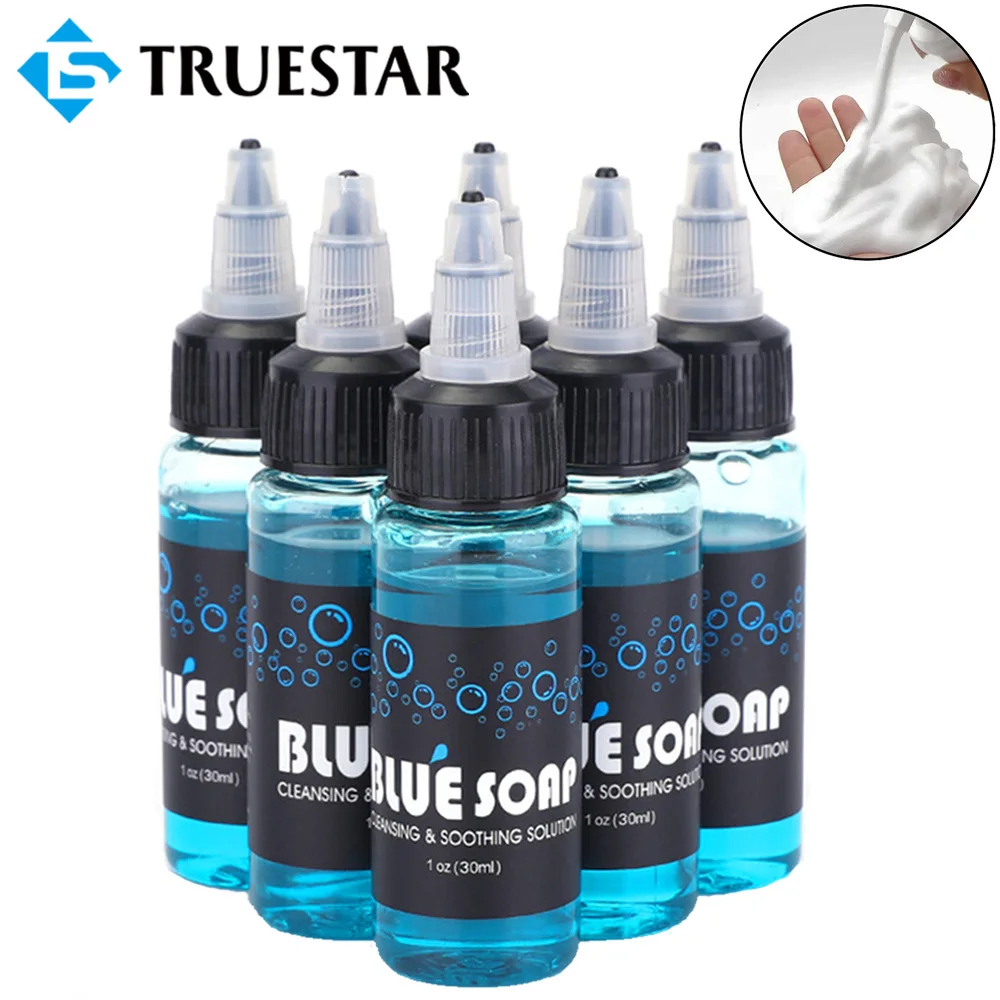 

40ML Microblading Tattoo Cleaning Soap Clean and Sooth Solution Avoiding skin Irritation Blue Algae for Tattoo Clean Accessories