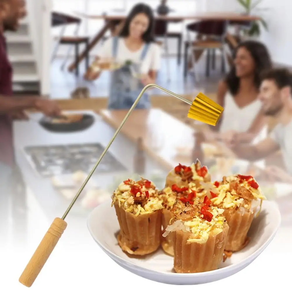 

Snack Baking Wooden Handle Malaysian Traditional Innovative Bakeware Nyonya Pie Tee Maker Top Hats Mold