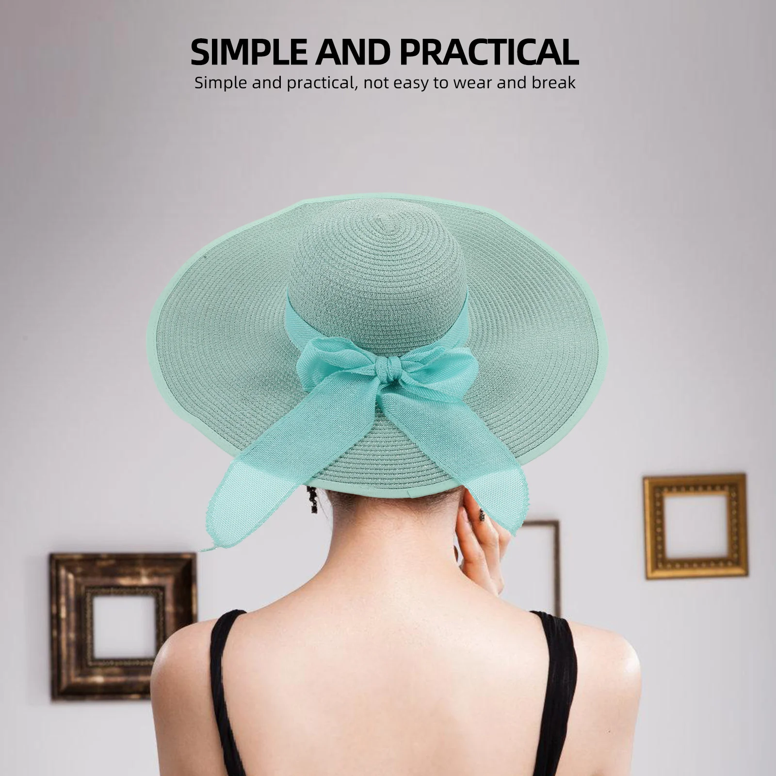 

Beach Hat Women Straw Lace Big Wide Brim Foldable Soft Comfortable Sun Protection Summer Travel Outdoor Beach Hat