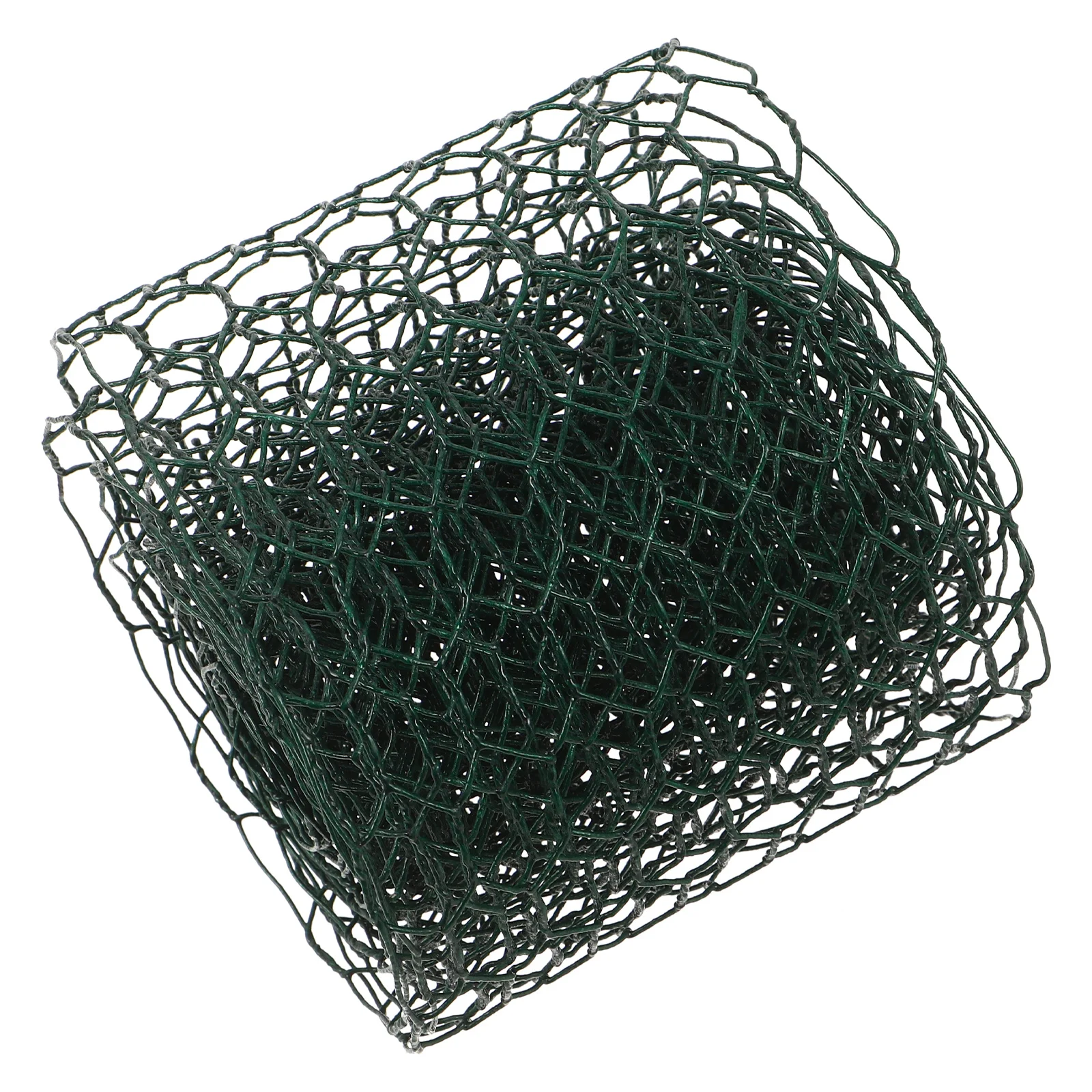 

1 Roll Hexagonal Chicken Wire Green Coated Metal Mesh Sheets 0.6 Inch Hole Garden Florist Netting Chicken Wire Fence