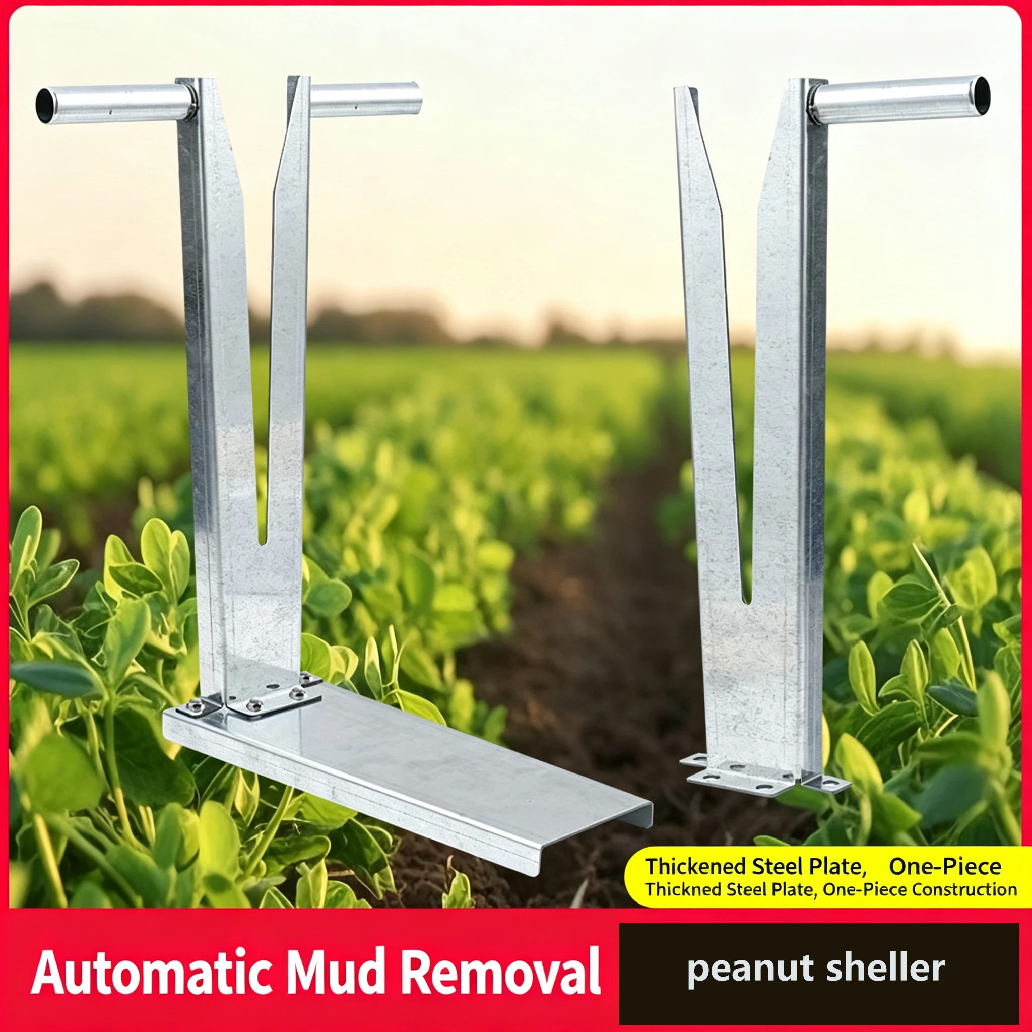 Manual Double Handle Peanut Sheller Thresher - Heavy Duty Picker Separator, Efficient Tool for Wet & Dry Peanuts Farm Home Use
