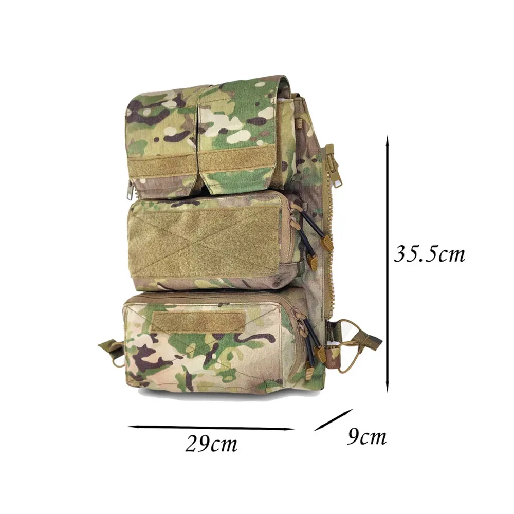 Outdoor Chest CP Pouch Zip-on Panel 2.0 Backpack Bag JPC AVS Zipper style four pocket backboard bag