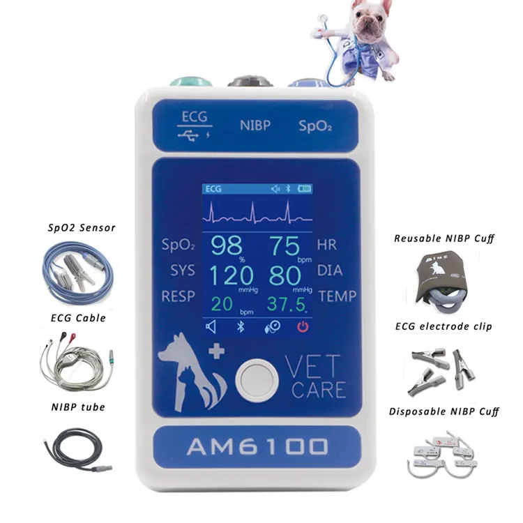 

Multiparameter Pet Health Vet Monitor OEM Veterinary Patient Blood Pressure Monitor