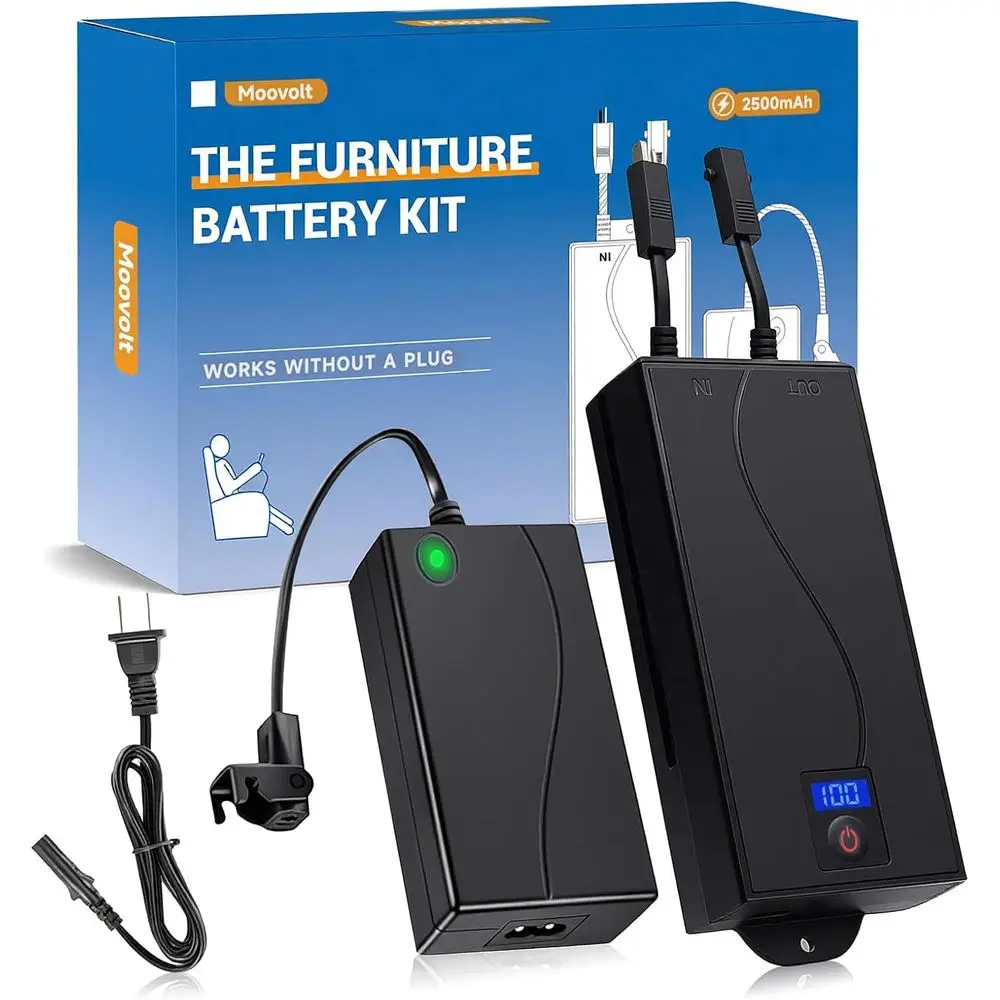 

Wireless 2500mAh Battery Pack for Reclining Furniture with LED Display