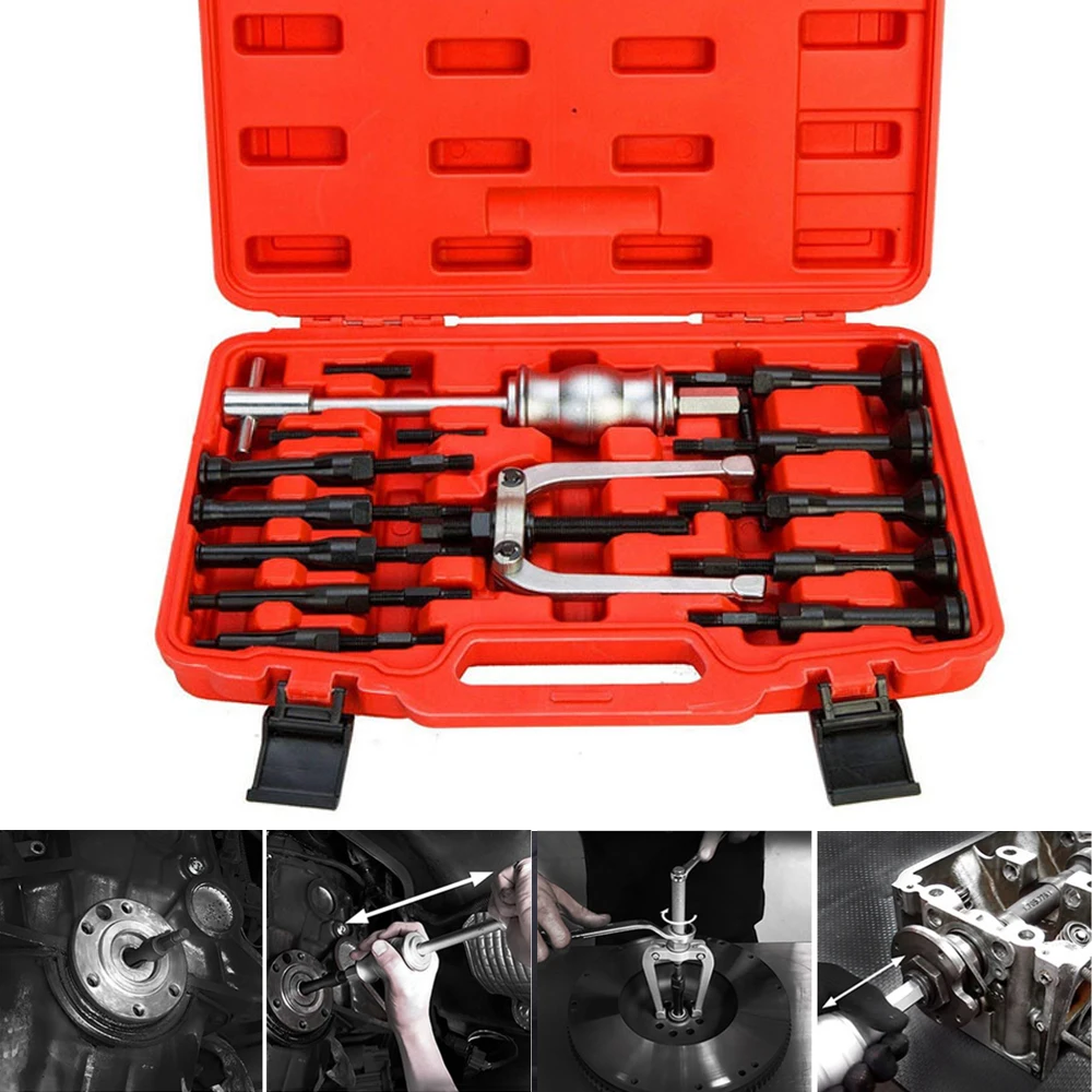 

Blind Hole 16PC Slide Hammer Pilot Bearing Extractor Puller Internal Extractor Removal Kit