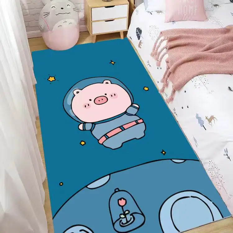 Little Bear Cartoon Bedside Carpet Bedroom Girl Heart-shaped Bed Floor Mat Antifouling Net Red Lovely Living Room Windowsill Mat