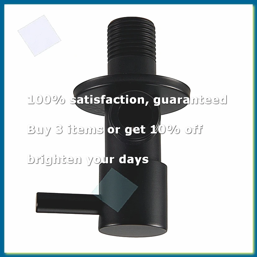 Black Angle Valve 304 Stainless Steel Water Stop Valve Leak-Proof Water Cold and Hot General Bathroom Accessories