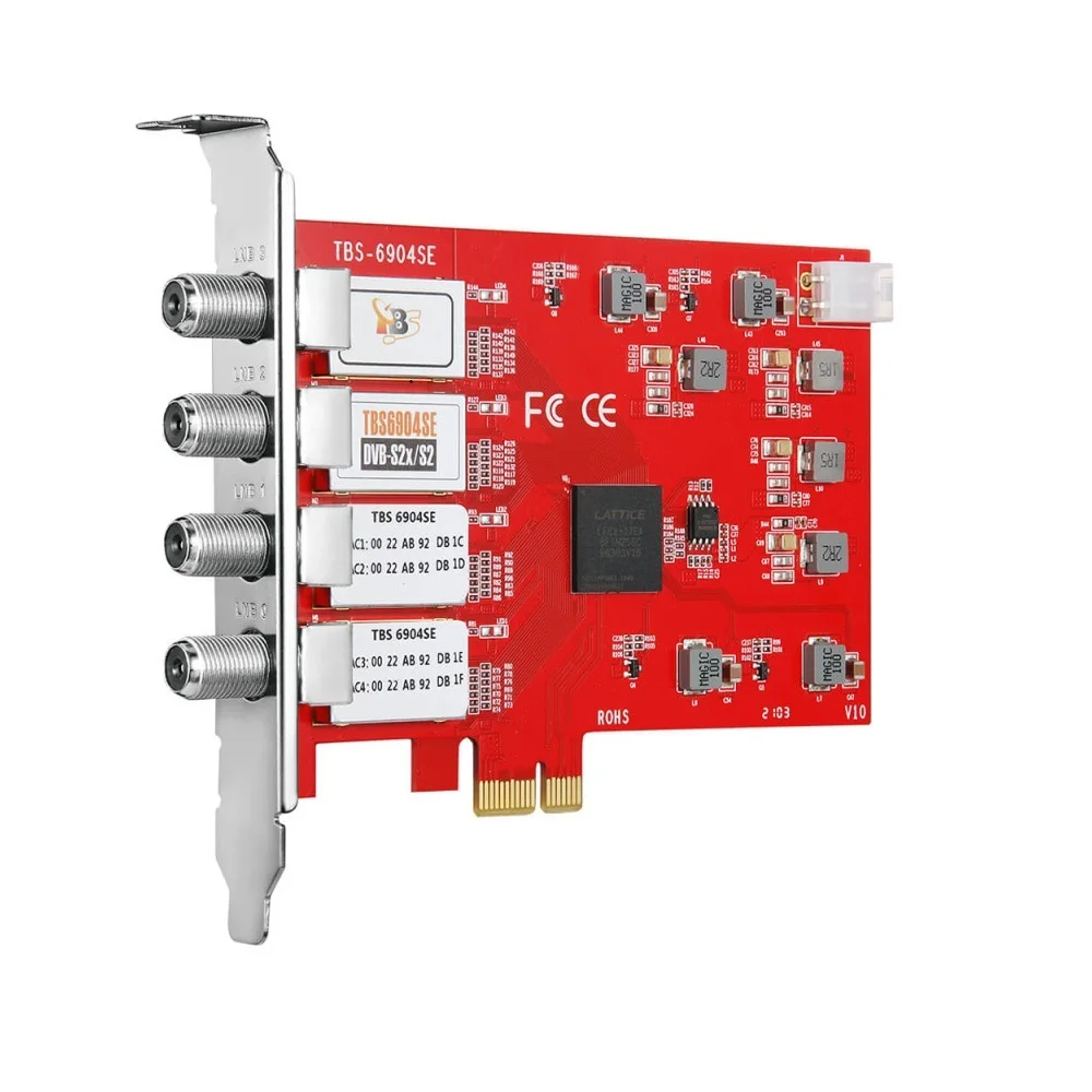 Tbs6904se dvb-s s2 s2X quad tuner pci card for watching and recording satellite fta tv Channels on pc computer network cards