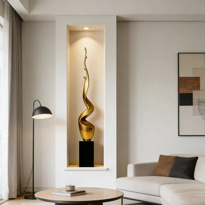 Italian light luxury living room study entrance decoration floor abstract art ornament niche housewarming opening gift