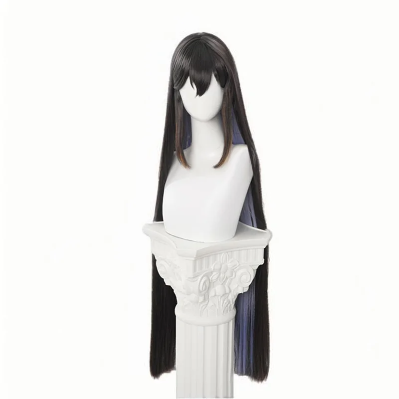 Game Honkai: Star Rail Constance The Dahlia Adult Cosplay Wig Long Black Hair Halloween Women Men High Heat Resistant Wigs Prop