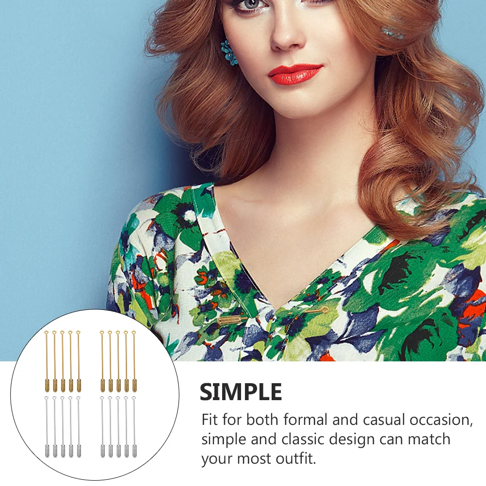 

40Pcs Safety Needle Brooch Alloy Corsage Pin for Clothing Shawl Sweater Wedding DIY Jewelry Making Accessories Delicate Safety