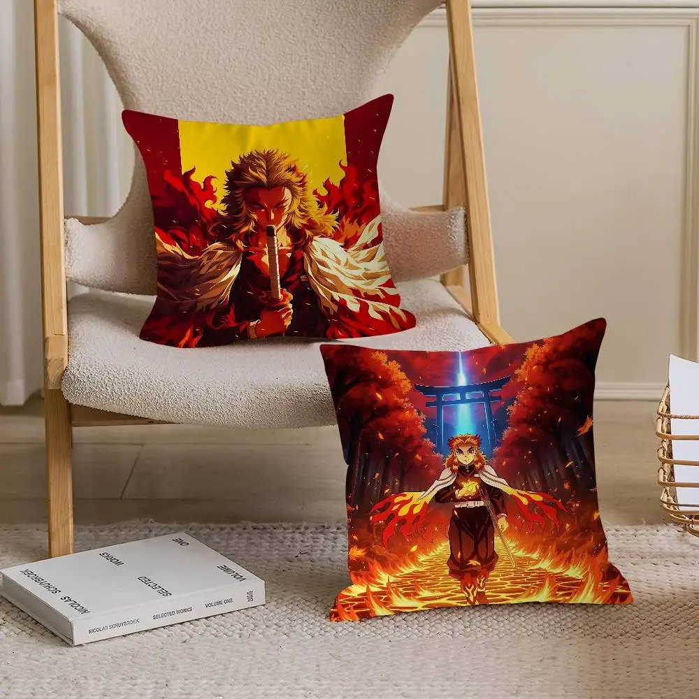 

Characters Kyoujurous Rengoku Personalized Pillow Dust Cover Bedroom Kids Party Decoration Pillowcase Birthday Children Gift