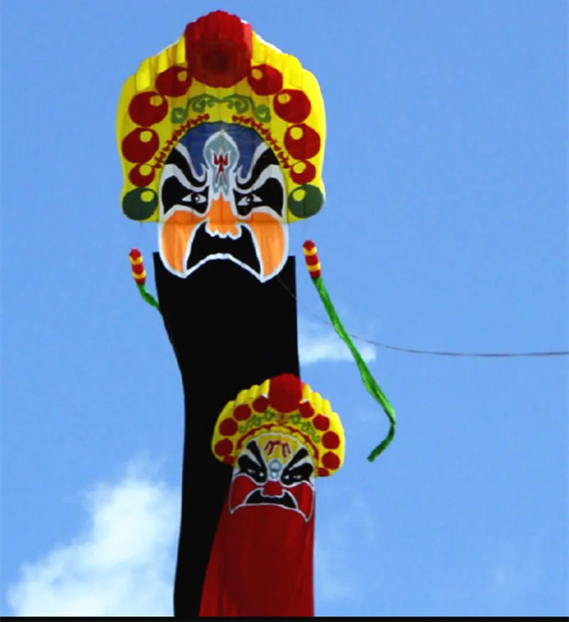 Kostenloser Versand 8m Peking Opera Kite fliegendes Outdoor-Spielzeug für Erwachsene aufblasbare Spiele Fallschirm Papalote Gel Blaster Stunt Kite Spaß