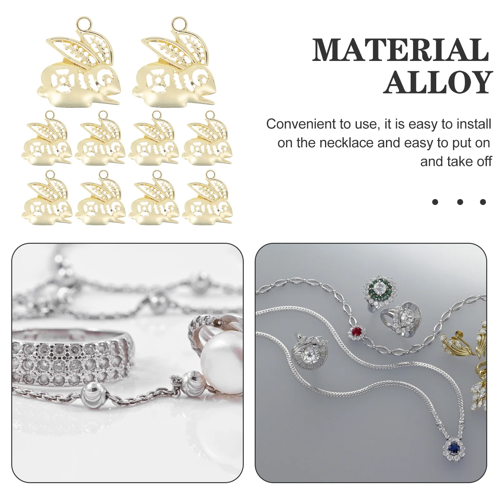 

10Pcs Red Rabbit Alloy Charms DIY Jewelry Making Pendants Necklace Bracelet Decorative Keychain Accessories Alloy Rabbit Charms