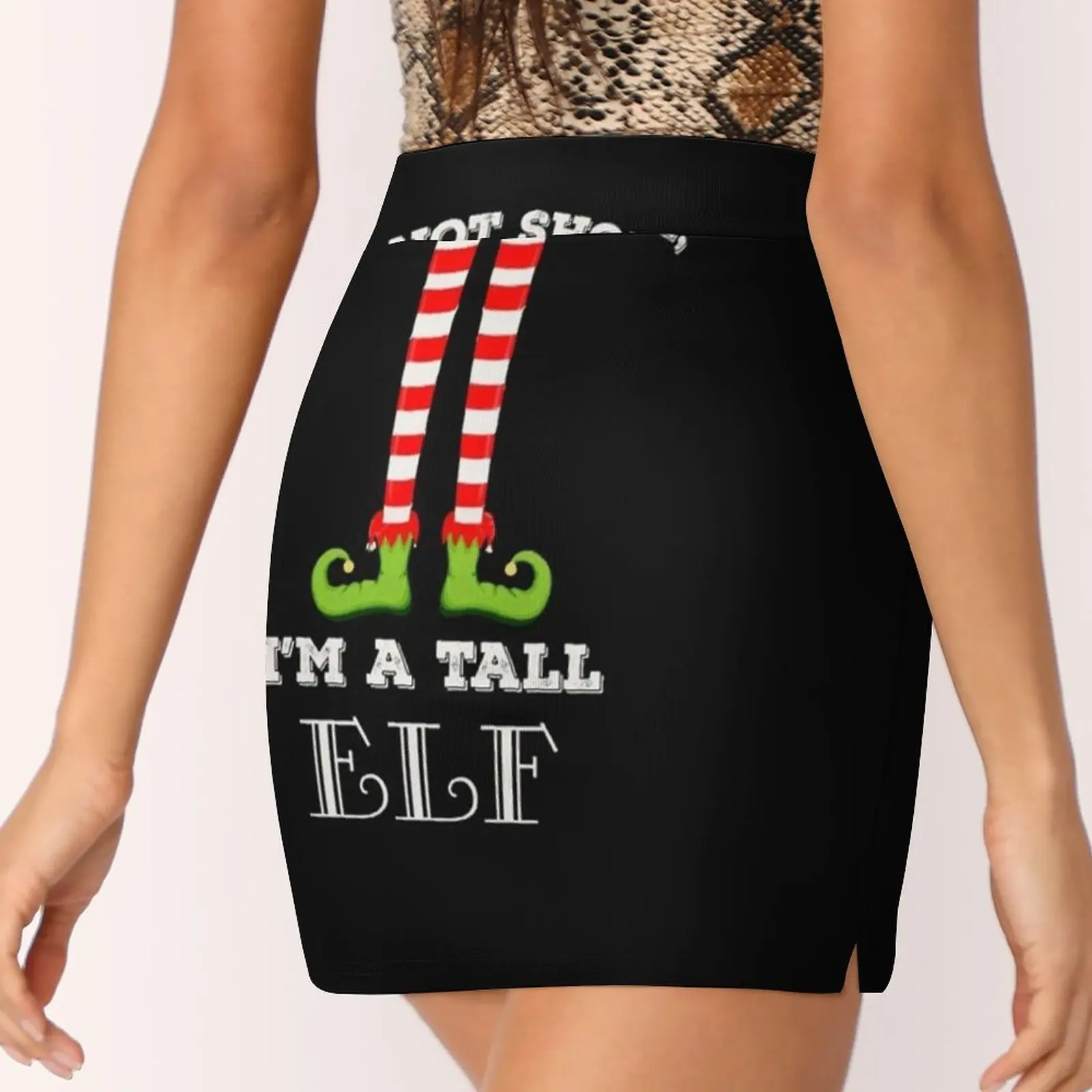 I'M Not Short I'M A Tall Elf Funny Christmas Short People Skirts Woman Fashion 2022 Pant Skirt Mini Skirts Office Short Skirt