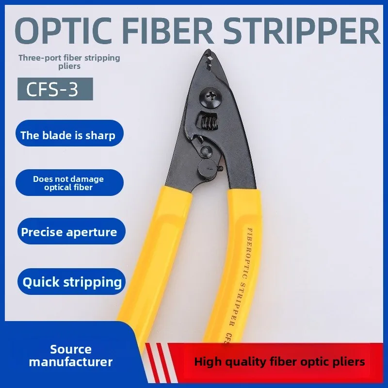 JZD Miller Fiber Stripping Pliers CFS 3 Three Port Pliers Precision Designed for Drop Cable Coating Layer Stripping Tool Parts