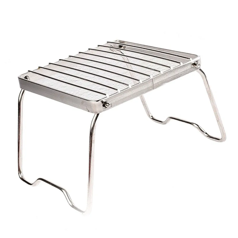 Folding Portable Grill 304 Stainless Steel for Outdoor Cooking Compact Lightweight Stove Stand for Camping Trips