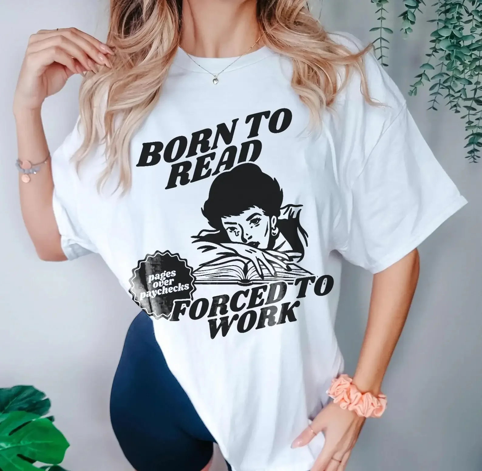 

Born to Read Bookish Printed T Shirt Funny Reader Book Enthusiast Gift Top Tee Women Clothe Fashion Casual O Neck Streetwear