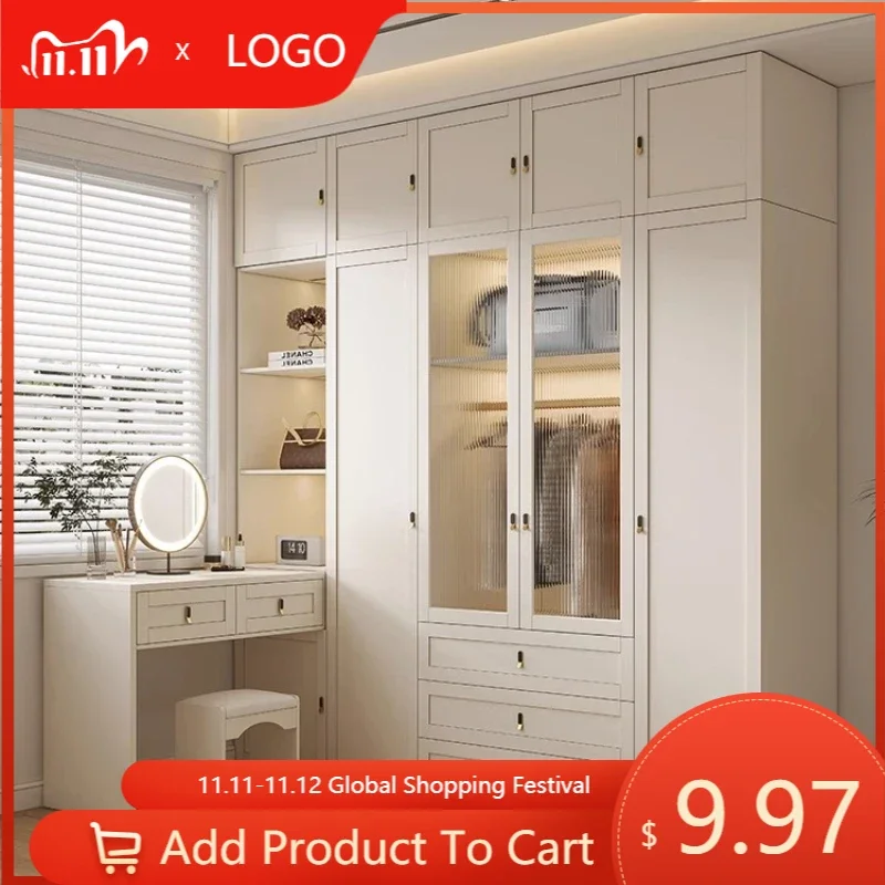 

Drawer Shelve Wardrobe Nordic Multilayer Minimalist Open Closets Bedroom Wardrobe Cabinet Baby Rangement Chambre Furniture