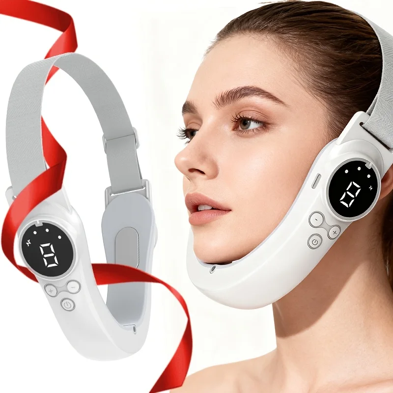 Face Lifting EMS Microcurrent Facial Massager 9 Levels Chin Cheek Lift Belt Firming Beauty Tool Double Chin Care fast shipping