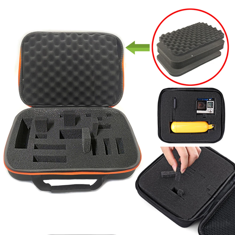 Tools Storage Bag DIY Foam Camera Lens Shockproof Box Travel Tool Box Outdoor EVA Zipper Fishing Case Electric Accessories
