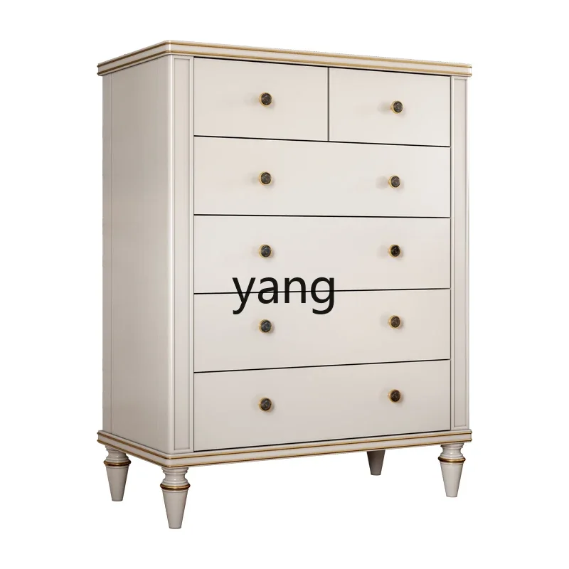 

CX Light Luxury Solid Wood Chest of Six Drawers Bedroom Storage Cabinet Living Room Simple Entrance Cabinet Aisle Locker