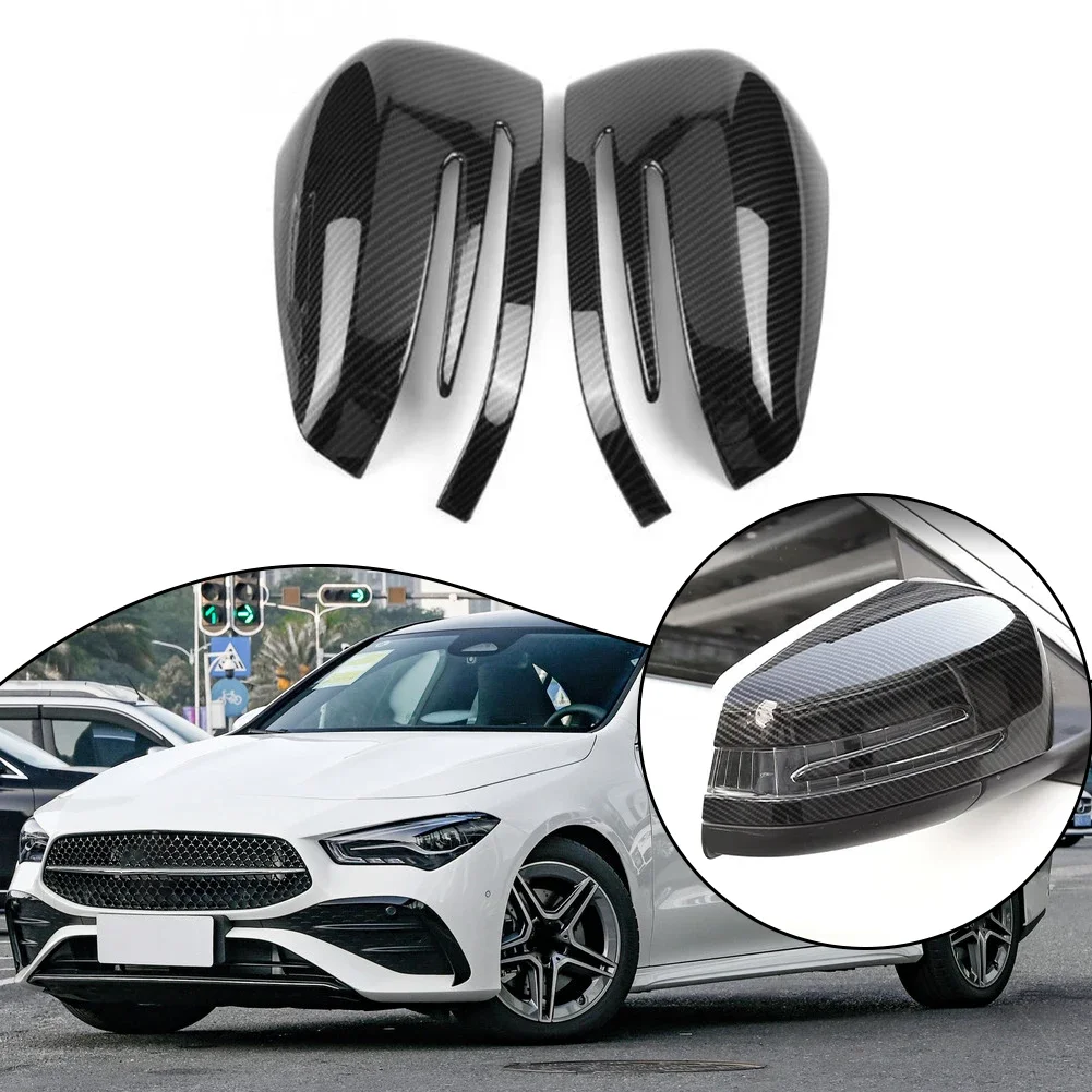 

Car Side Wing Rear-View Mirror Cover Carbon Fiber Pattern Cover For Benz For A For B For C Accessories For The Car