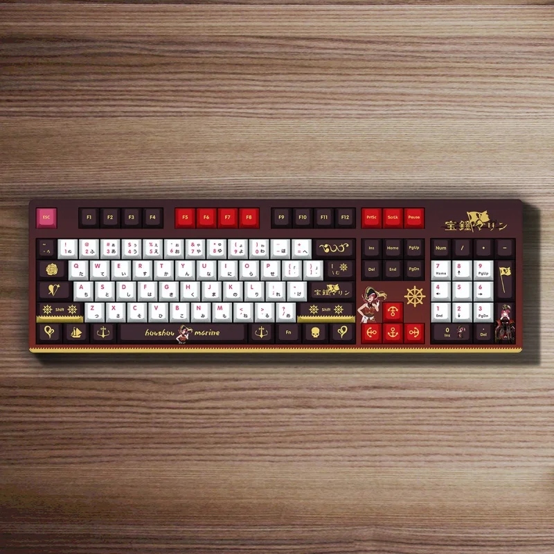 Animation Mechanical Keyboard Hololive Member Houseou Marine Sakamata Chloe Kobo 104 Key Pbt Personalized Office Game Keyboard