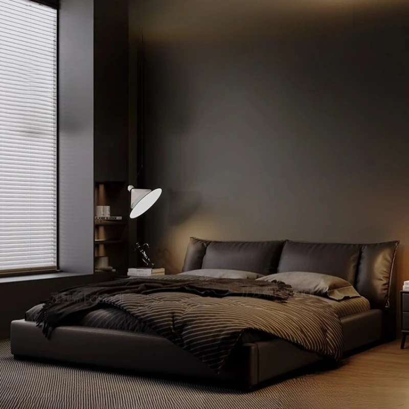 

Queen Frame Bed Master Bedroom Wooden Lounge Sleeping Bed Upholstery Nordic Cama De Lujo Para Dormitorio Furnitures