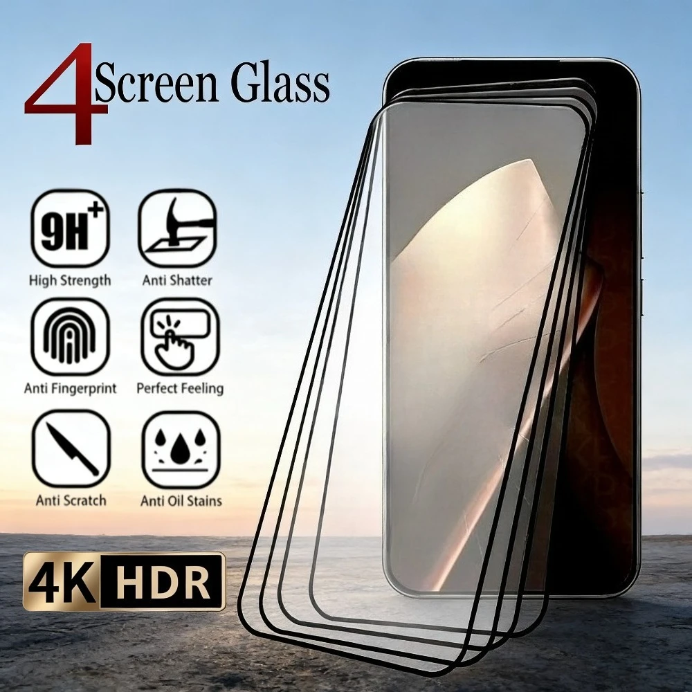 

4 шт. закаленное стекло с полным покрытием для Xiaomi 15T 14T 13T 12T 11T Pro Защитная пленка для экрана для Xiaomi 17 Pro Max 17 15 14 13 11 Lite