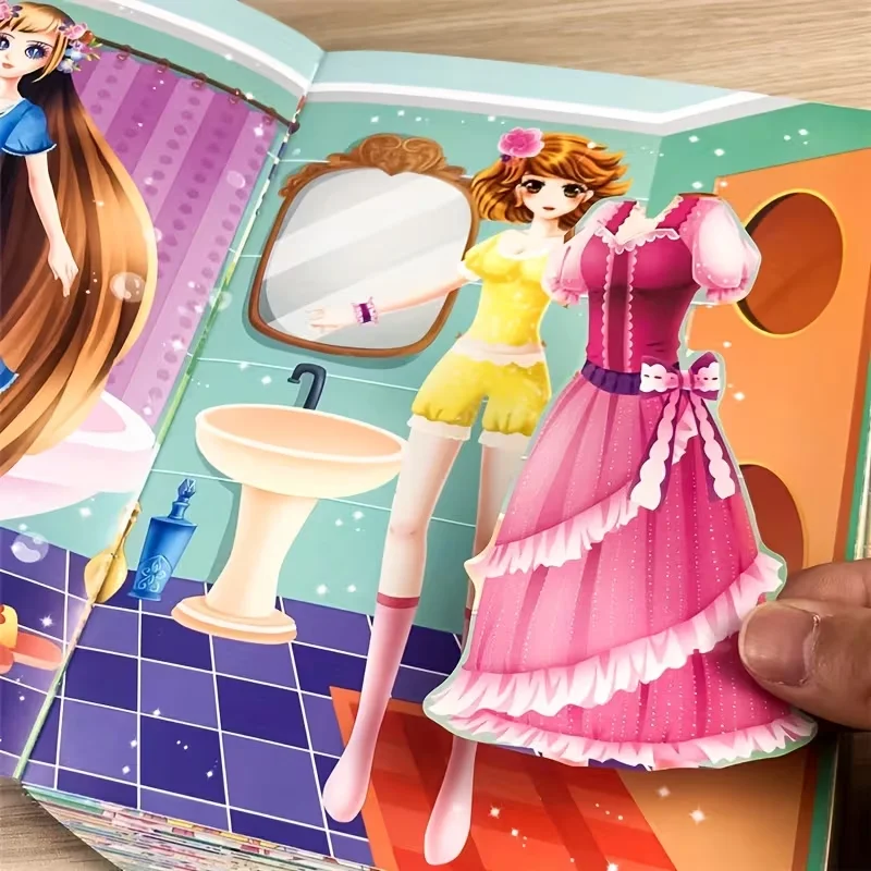 

10 книжек-наклеек с тематиками принцессы для девочек и мальчиков, посвященных креативных комбинаций для дизайна уникальных нарядов