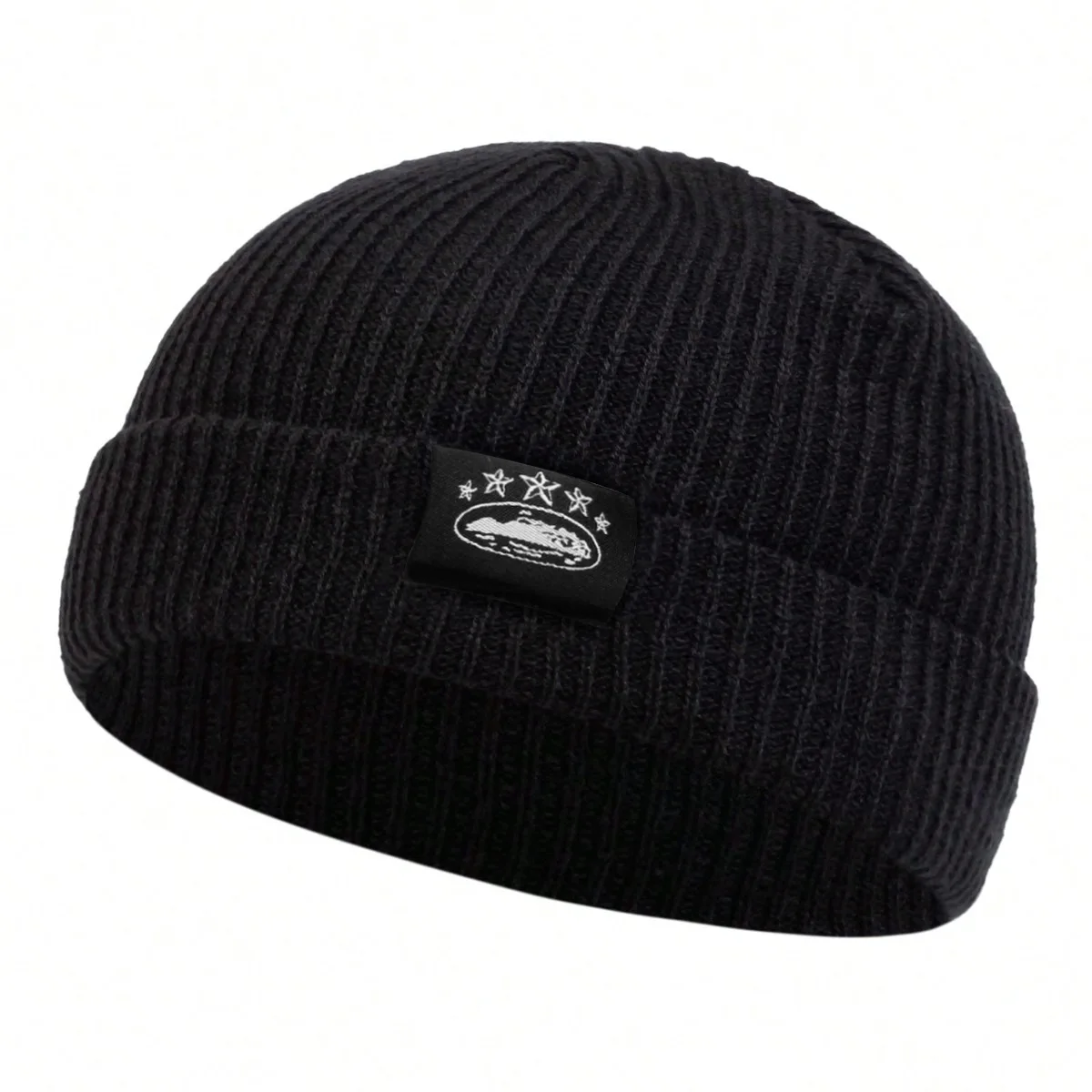 Winter Fashion Warm Knitted Hat Devil's Island Embroidery Trendy Street Hoodie Cold Hat Outdoor Travel Ear Protection Beanies