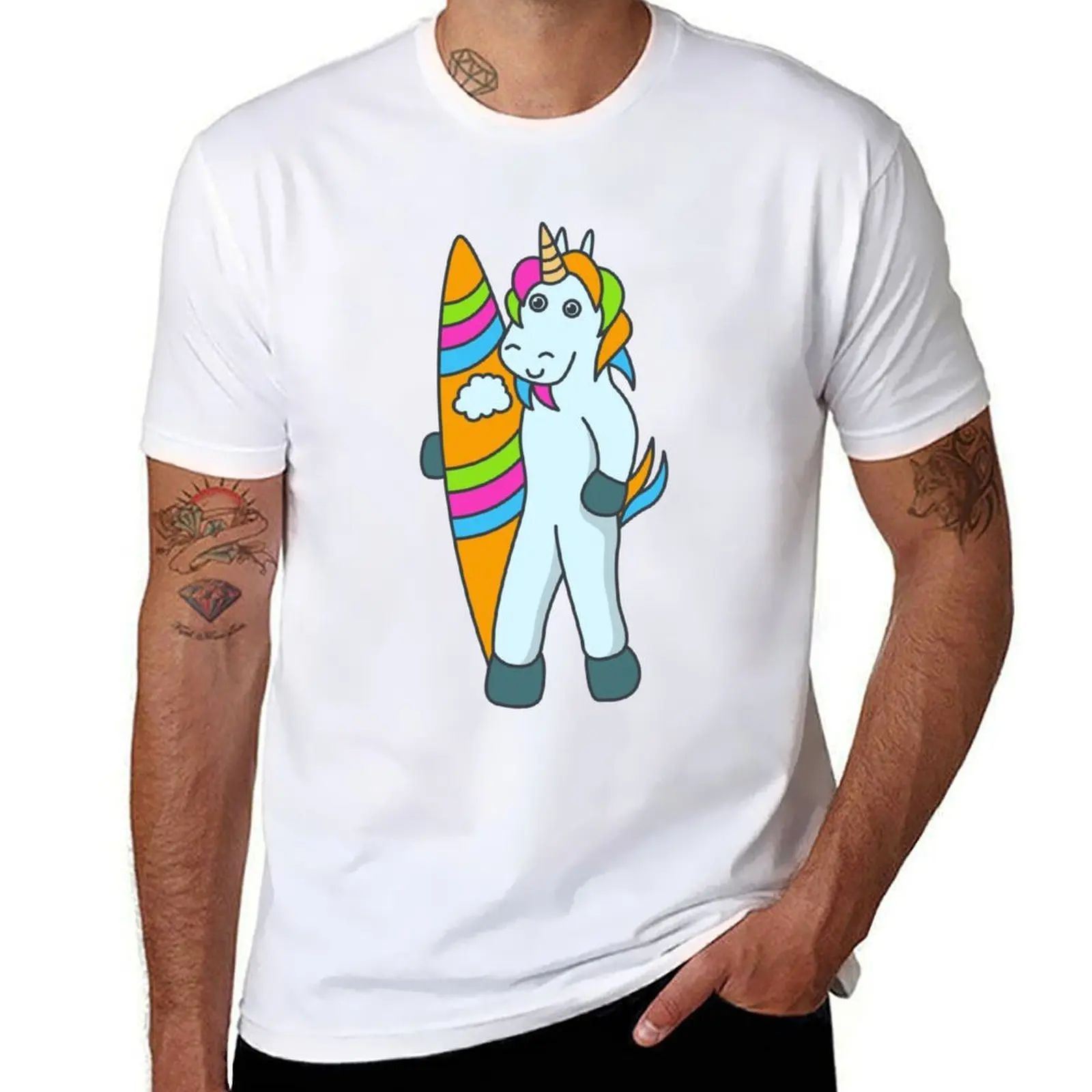 

Unicorn unicorns surfer surfboard surfing gift T-Shirt man t shirt designer graphic t shirts for man T-Shirt