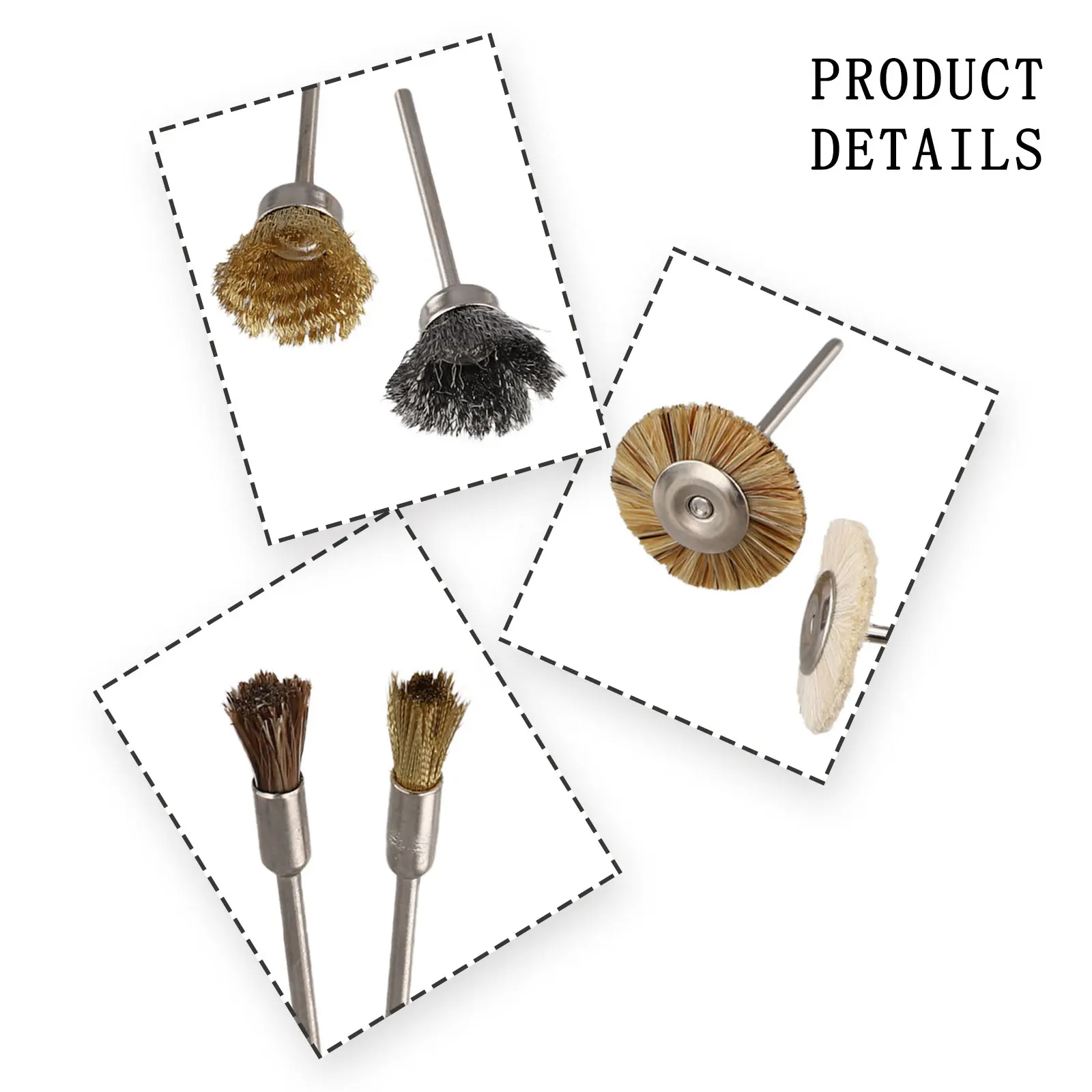 Brass Brush Brushes 18pc Brass Brush For Metal Cleaning For Rotary Tool Rust Removal Tool Workshop Equipment Power Tools