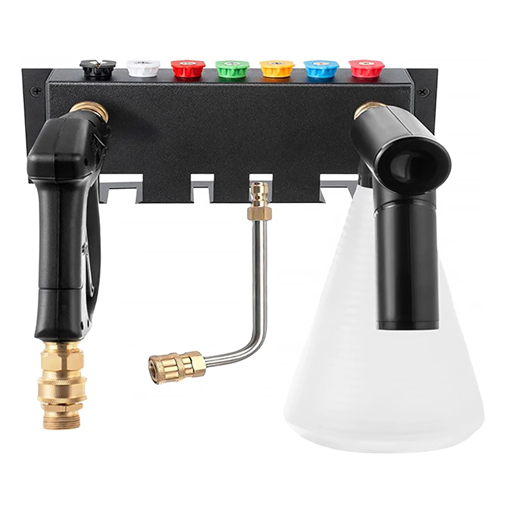 pressure-washer-gun-holder-fit-1-4-quick-connector-snow-foam-lance-holder-wall-mounted-power-washer-snow-foam-cannon-organizer