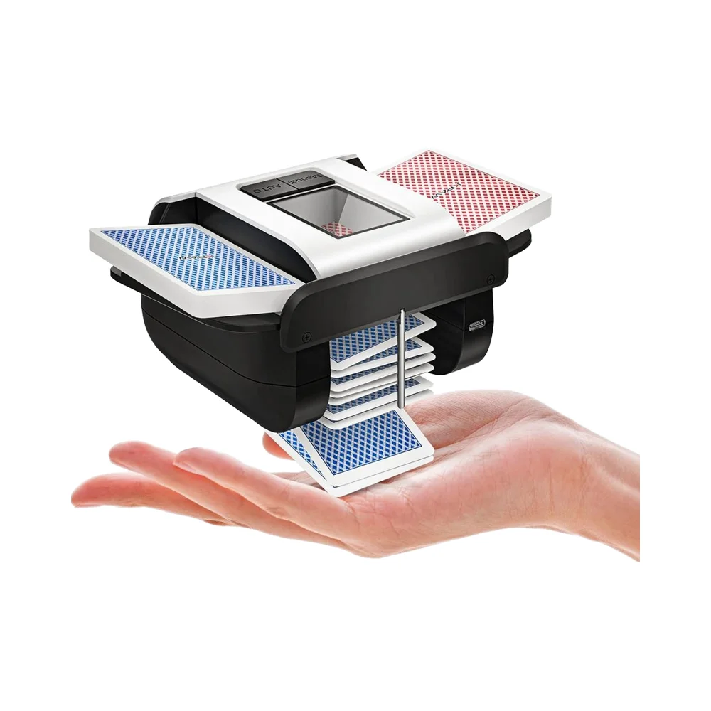 Professional Automatic Card Shuffler Machine 1-2 Decks Low Noise Rechargeable Portable Durable One Press Shuffling Texas