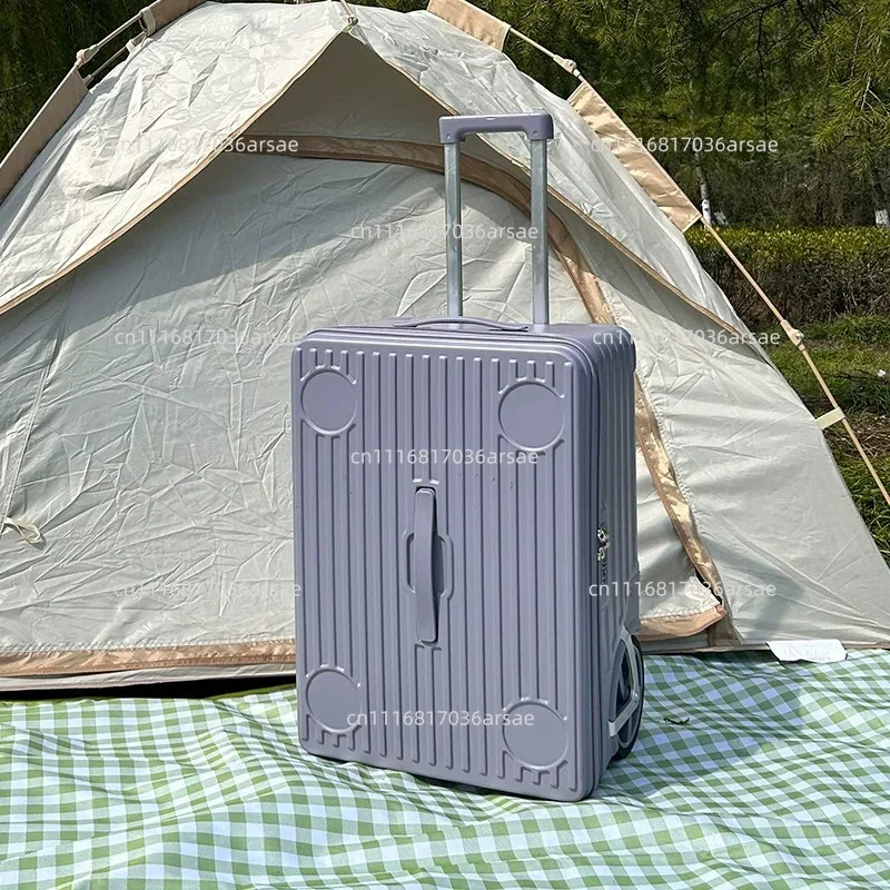 Side-Open Suitcase With Oversized Wheels Luggage For Travel Compact Yet Spacious Packing Organization