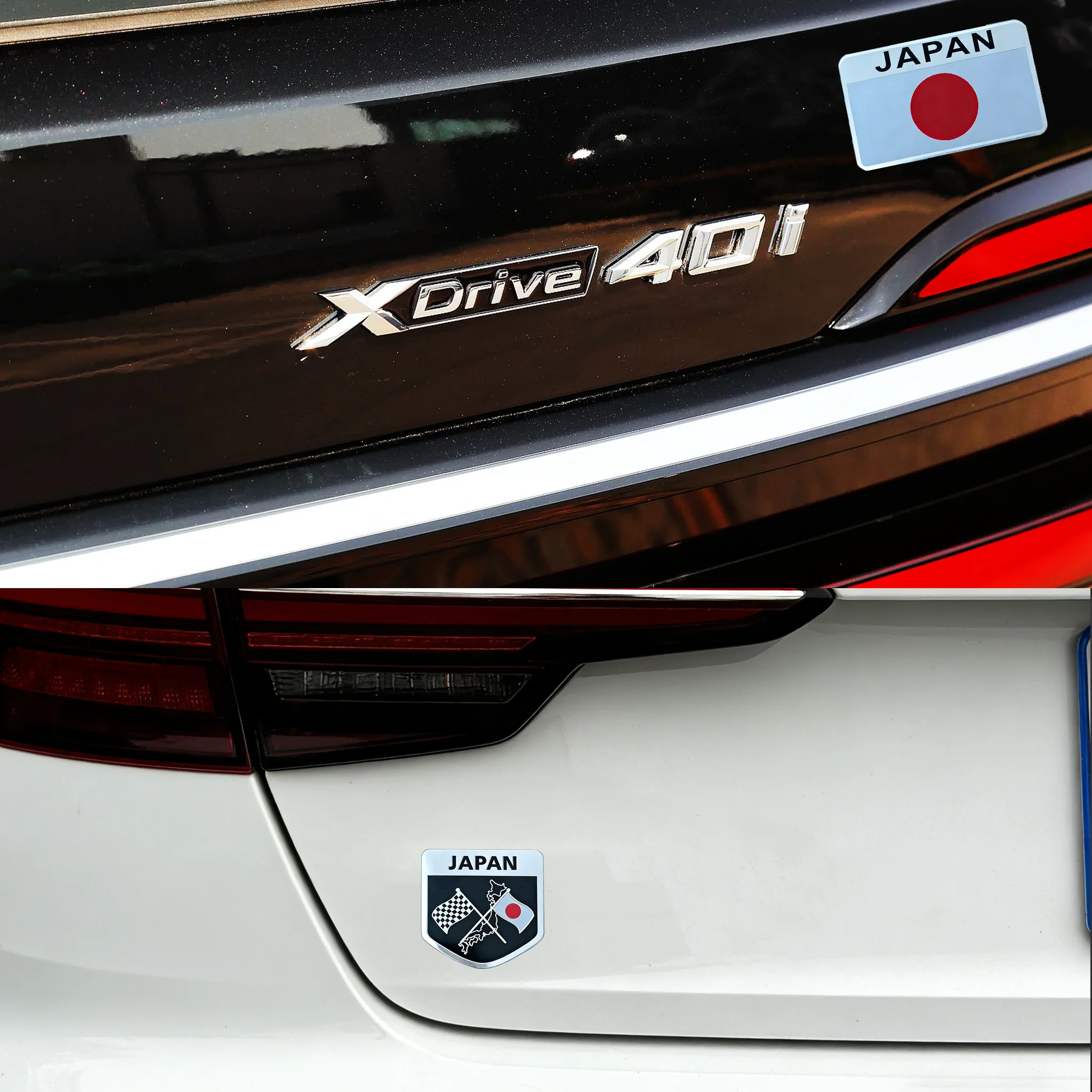 For KAWASAKI SUZUKI YAMAHA Honda Toyota Nissan Mazda Mitsubishi Japanese Flag Emblem Badge Car Styling Motorcycle Sticker Decal - view 4