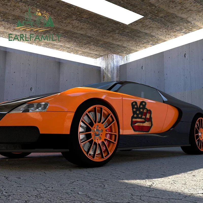 

EARLFAMILY 43 см x 39,1 см для американского мира, модные наклейки, водонепроницаемые настенные украшения для автомобиля