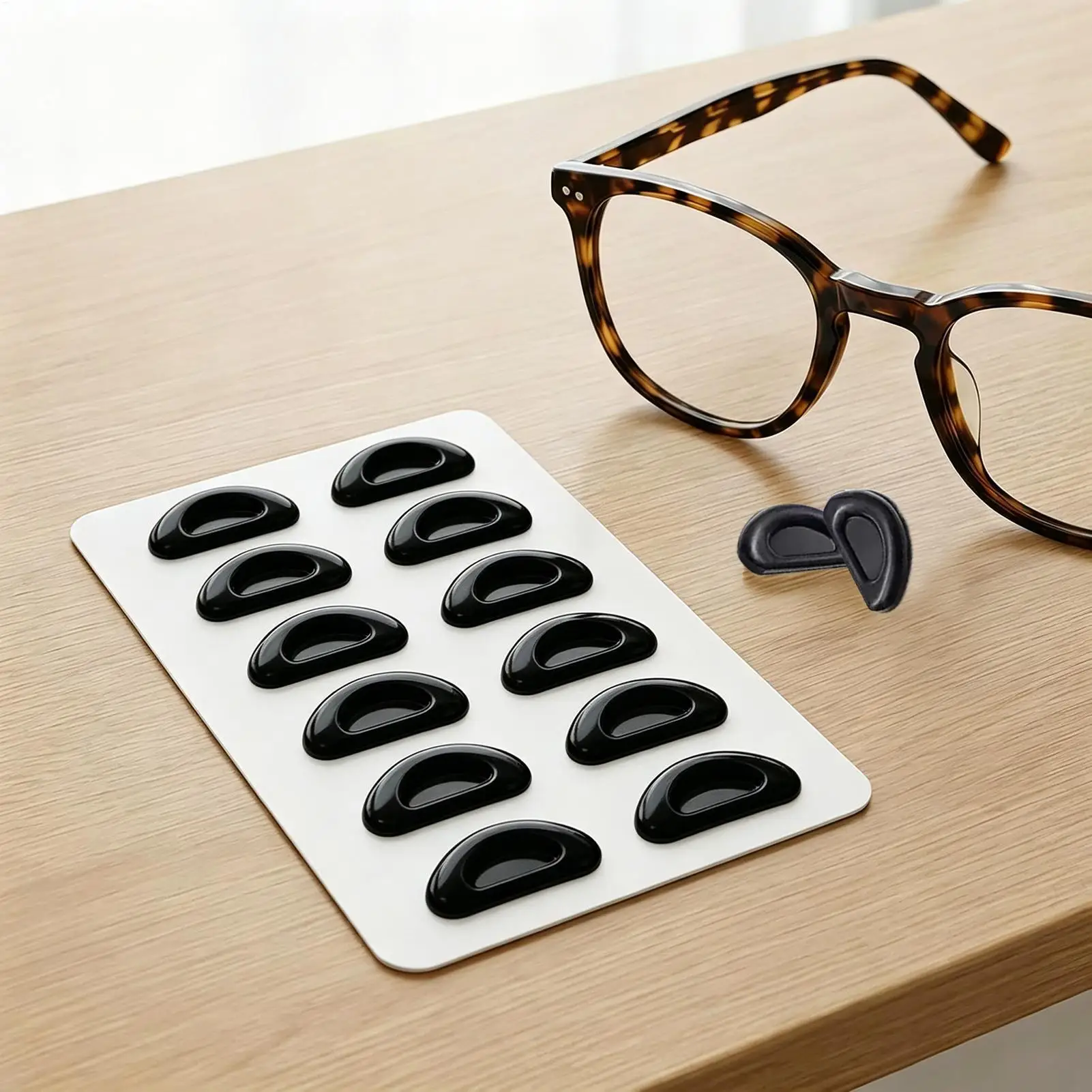 Glases Nose Pads 5Pairs Silicone Airbag No Holes Nose Pads On Glasses Comfortable Anti-Slip for Insert Embedding Nose Pad