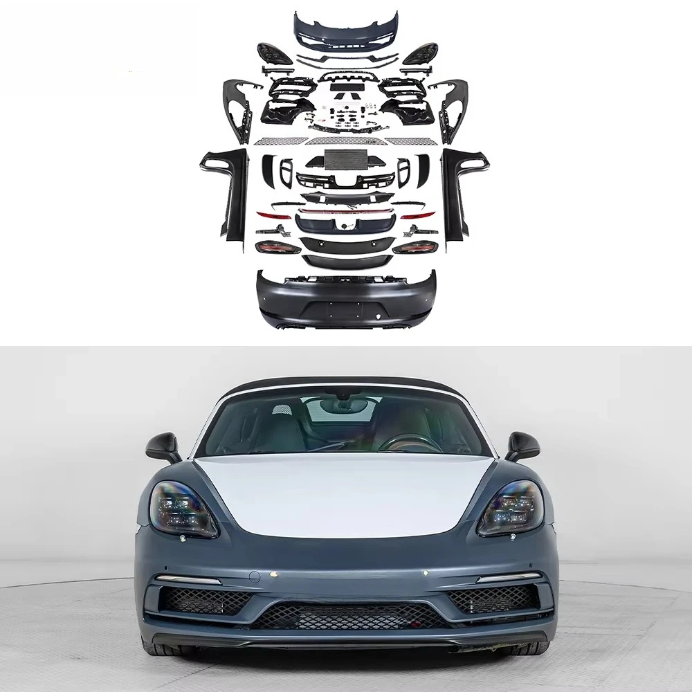STLFSuitable for the12-16 Model for Porsches 981, the Modified and New 982 Re-creation Version GTS Complete Set of Rear Body Kit