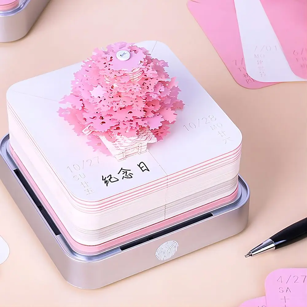 Creative Block 3D Notepad Green Treehouse 3D Calendar 2024 3D Memo Pad Block Notes Offices Paper Notes Christmas Birthday Gifts