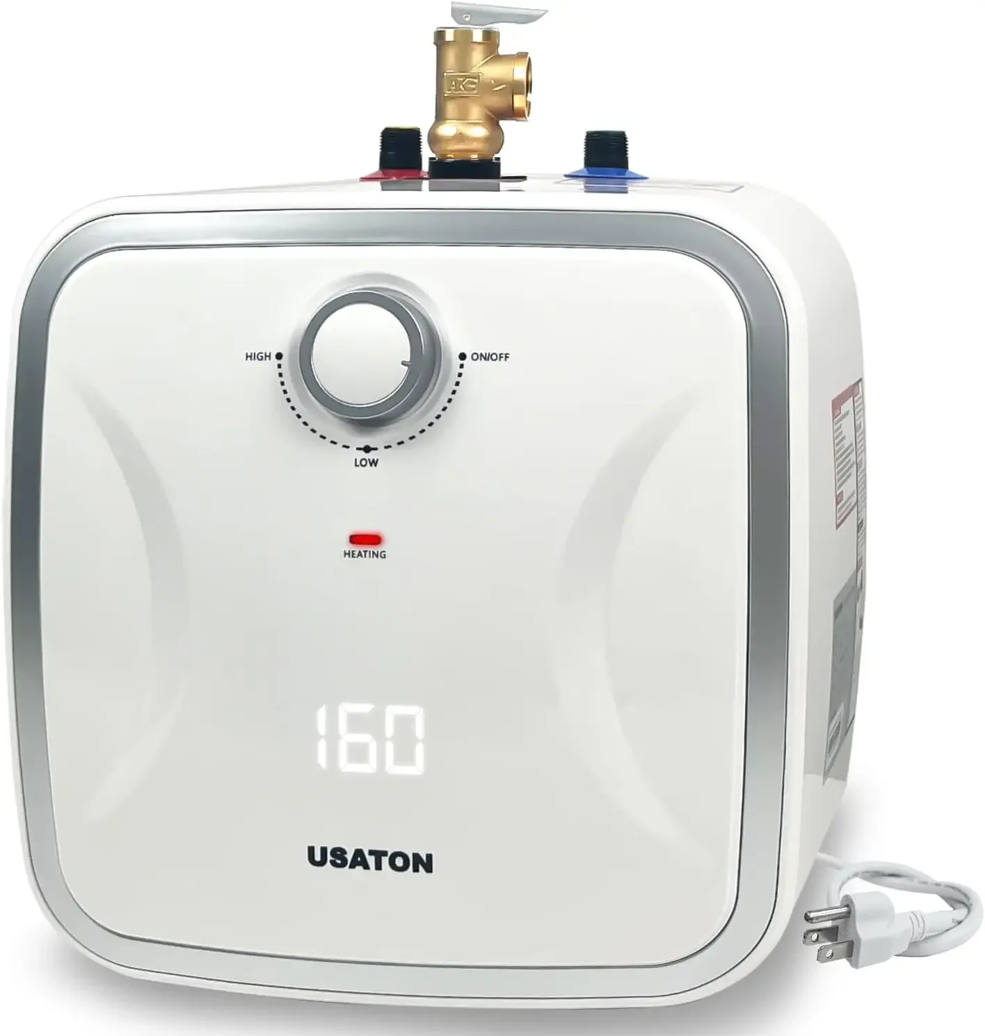 4 Gallon Hot Water Heater Electric - Compact Under Sink Instant Portable Mini Small Tank Hot Water with LED Display for Point of